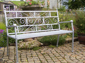 ornate iron garden seats benches bespoke