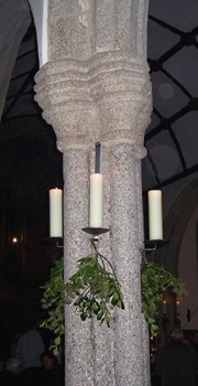 church pillar sconces