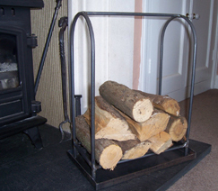 iron steel log holder basket