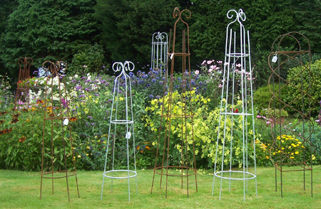 decorative wrought iron plant supports