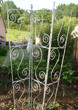 iron ornate plant support pannels