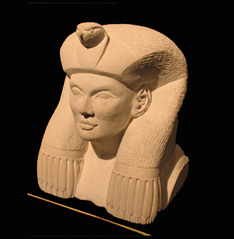 Stone carving queen's bust