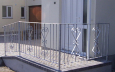 galvanised wrought iron railings