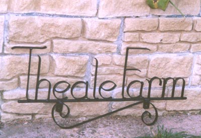 wrought iron house name sign