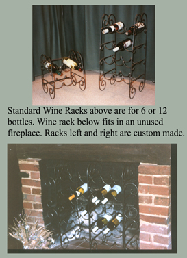 custom made wrought iron wine racks