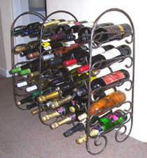custom made wrought iron decorative wine racks